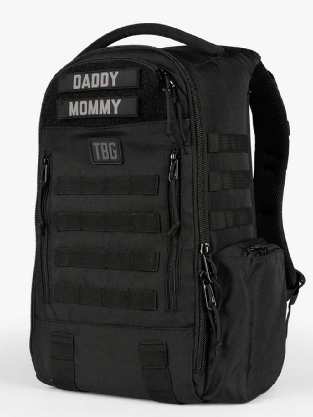 TBG Black Tactical Backpack for Men - Rugged Everyday Carry diaper bag